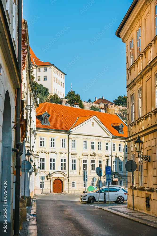 Old and colorful streets in the old town of Prague, Czech Republic