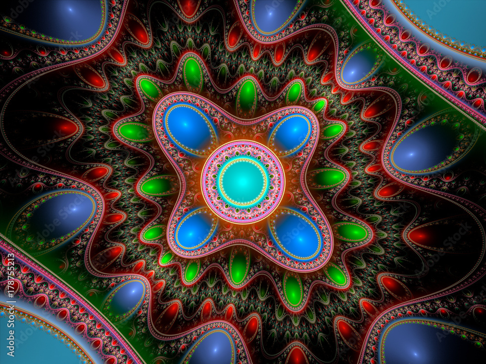 Abstract fractal background computer-generated image Abstract fractal background computer-generated image