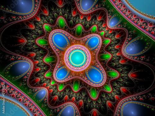 Wallpaper Mural Abstract fractal background computer-generated image Torontodigital.ca