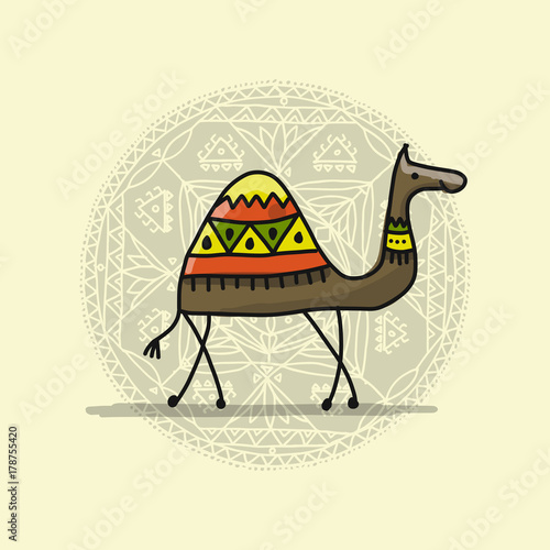 Camel, sketch for your design