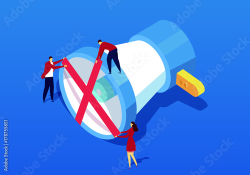 Employees sealed loudspeaker scolding and interference
