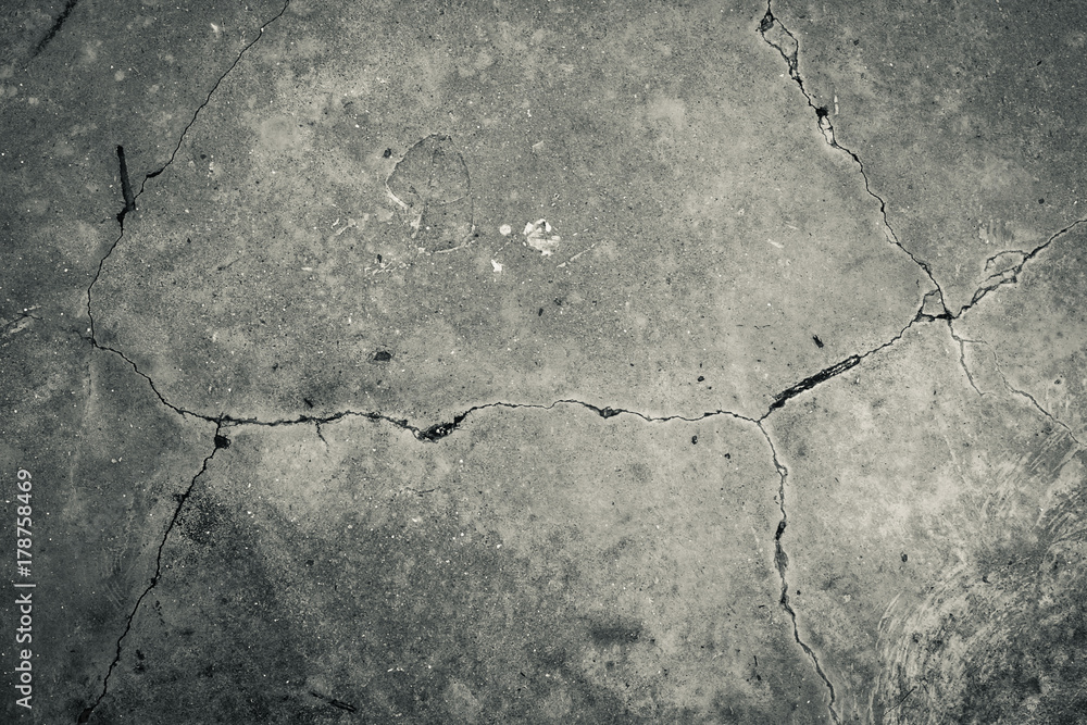 Naklejka premium Crack cement road vintage texture background.