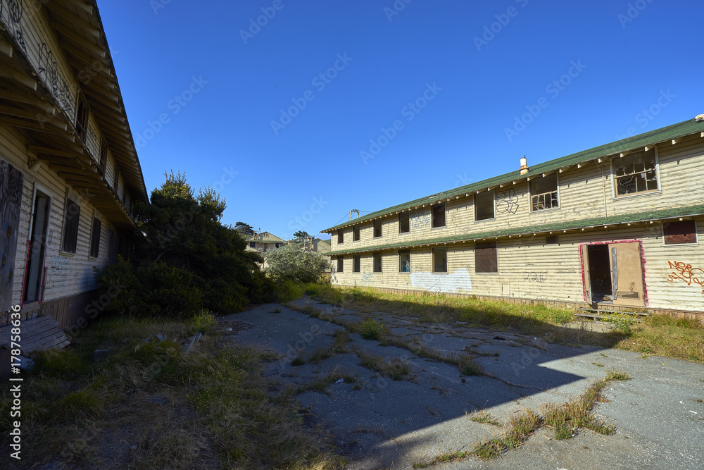 fascinating defunct and decaying houses in an abandoned area near Monterey, California