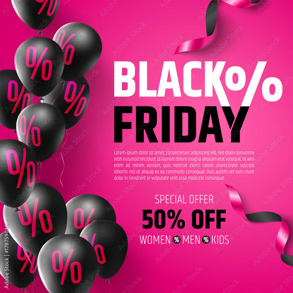 Black Friday Sale Poster Stock Vector by ©barkarola 174661476