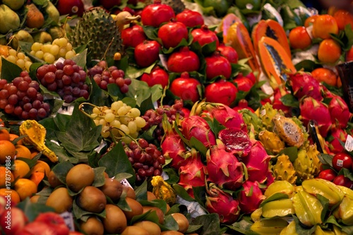 Food at a market in Barcelona 