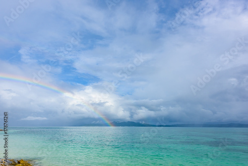 古宇利島の虹