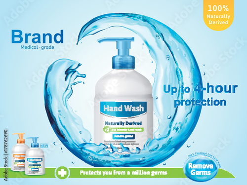 Medical grade hand wash ads