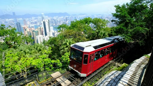 The peak tramThe peak tram in Hong Kong in Hong Kong