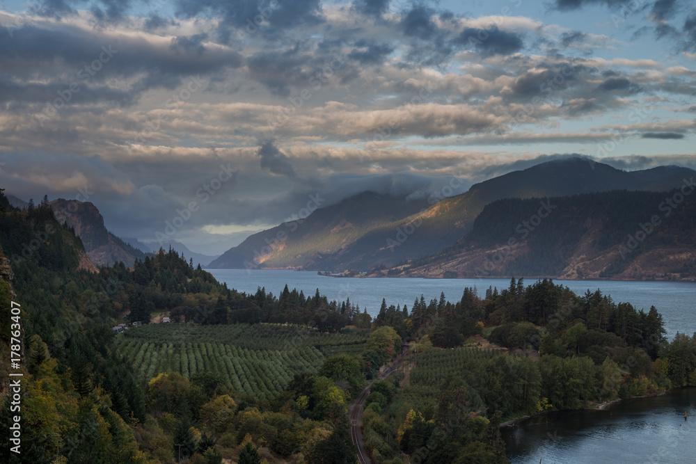 Dawn on the Columbia River Gorge