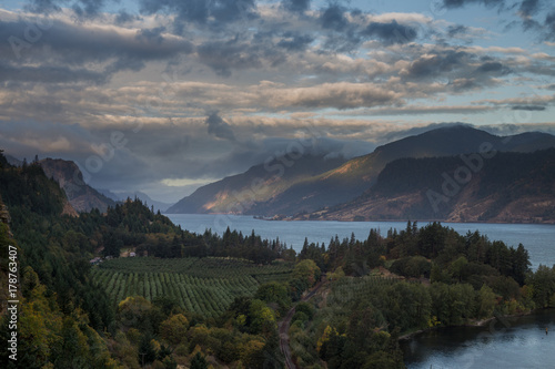 Dawn on the Columbia River Gorge
