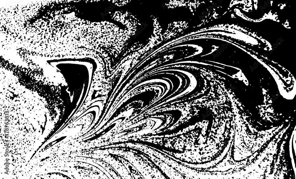 Black and white liquid texture. Watercolor hand drawn marbling illustration. Abstract vector background. Monochrome marble pattern. Black and white liquid texture. Watercolor hand drawn marbling illustration. Abstract vector background. Monochrome marble pattern.