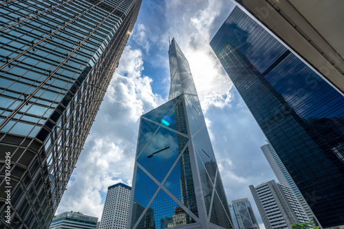 Modern building office at Central Business District in Hongkong city  Hong Kong
