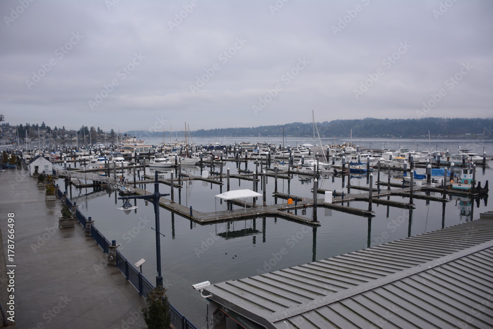 Marina Filled With Docked Boats