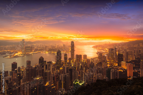 Photography Hong Kong Sunrise, View from The peak, Hong Kong