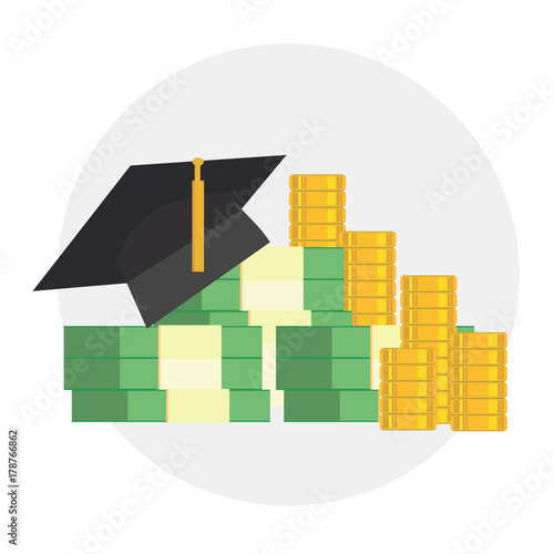 Education cost. Education scholarship money.
