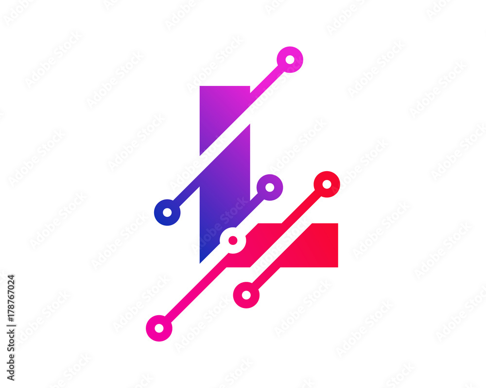 Digital Letter L Technology Icon Logo Design Element Digital Letter L Technology Icon Logo Design Element