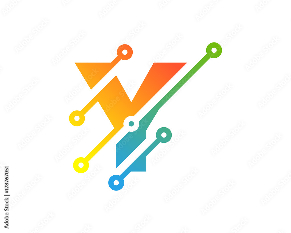 Digital Letter Y Technology Icon Logo Design Element Digital Letter Y Technology Icon Logo Design Element