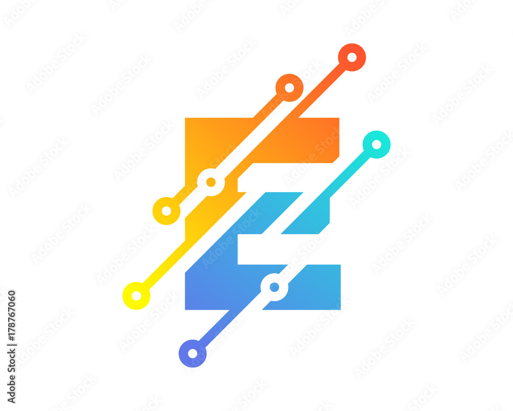 Digital Letter E Technology Icon Logo Design Element Digital Letter E Technology Icon Logo Design Element