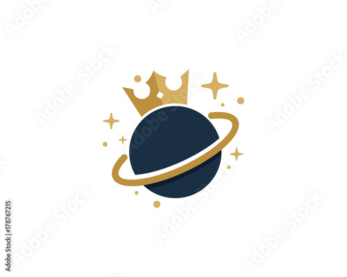 King Planet Icon Logo Design Element