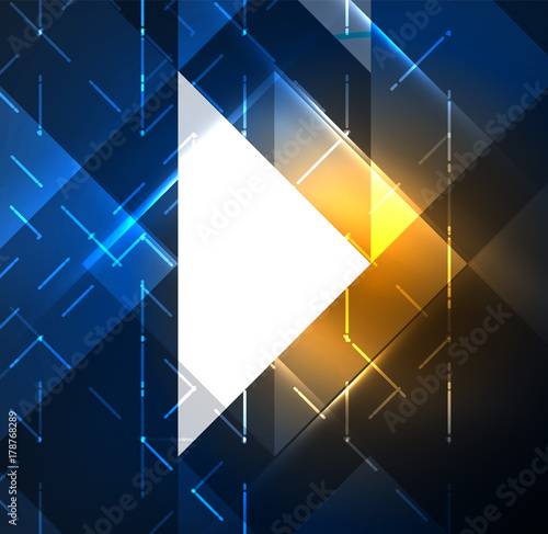 Cosmic electric background with shiny glowing plexus electricity impulses