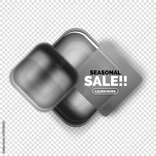 Square shape sale button label tag