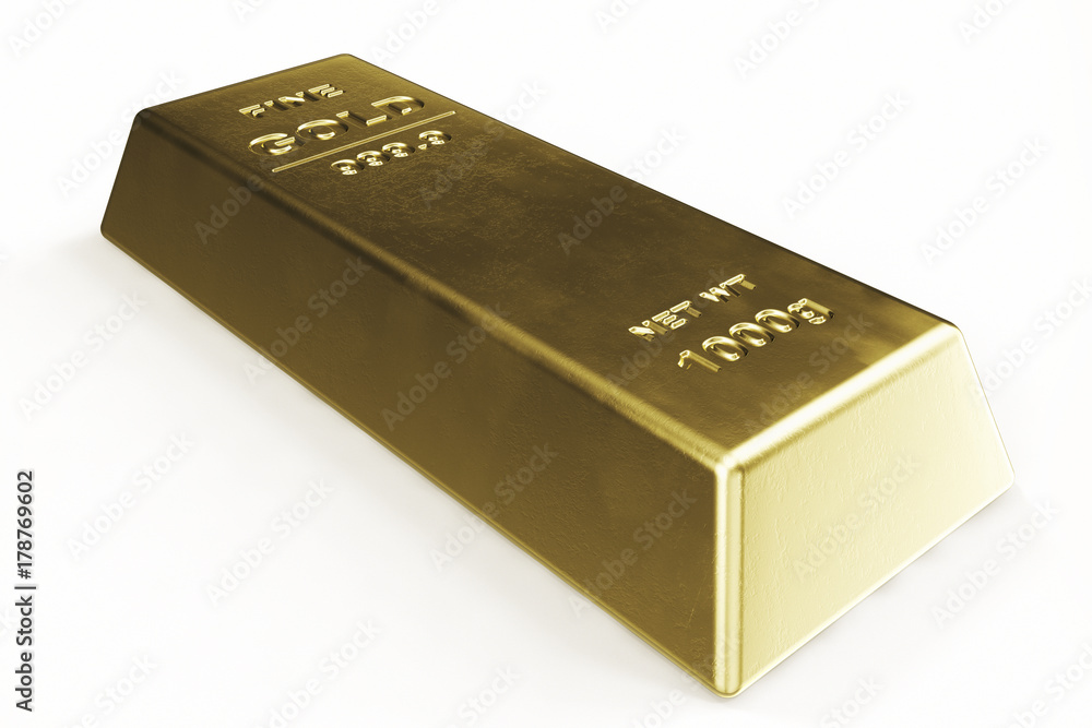 Gold Bar isolated on white background, weight of Gold Bars 1000 grams Concept of wealth and reserve. Concept of success in business and finance, 3d illustration Gold Bar isolated on white background, weight of Gold Bars 1000 grams Concept of wealth and reserve. Concept of success in business and finance, 3d illustration