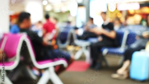 Wallpaper Mural passenger waiting for a flight in airport Torontodigital.ca