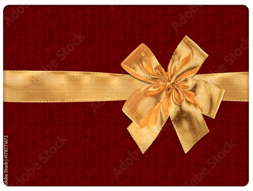 noeud ruban tissu or emballage cadeau rouge Stock Photo | Adobe Stock