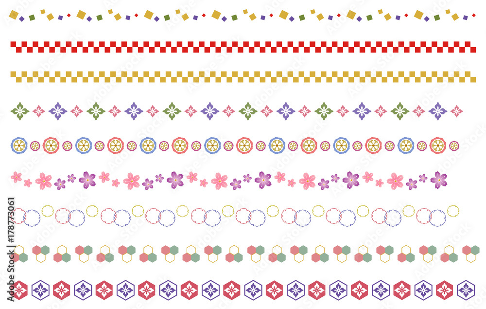 和風の飾り線 Stock Illustration Adobe Stock