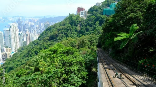 The peak tramThe peak tram in Hong Kong in Hong Kong