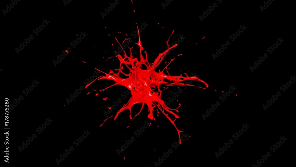 splash ball red paint. with alpha splash ball red paint. with alpha