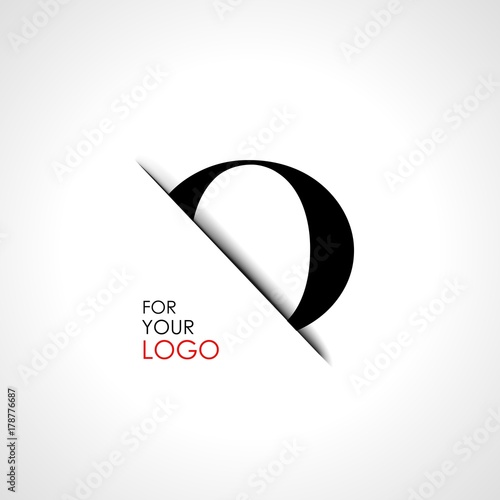 Capital o letter is inserted in the paper slot. To create logos, emblems, monograms.
