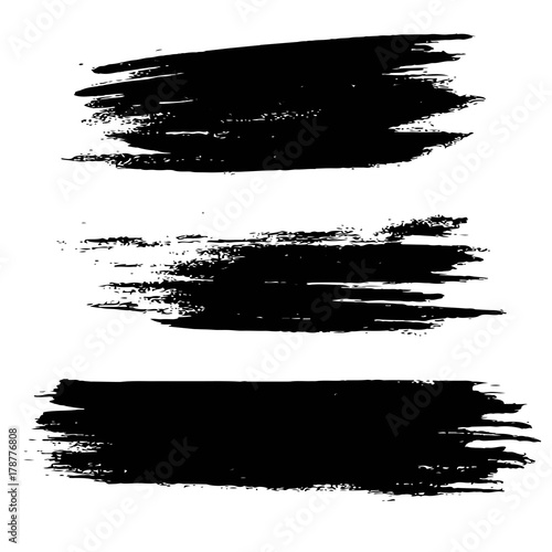 grunge artistic brush strokes in black color