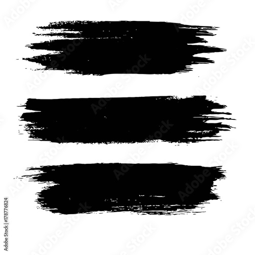 grunge artistic brush strokes in black