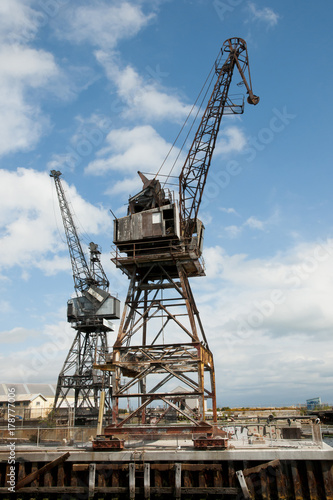 Old Level Luffing Cranes - Fremantle - Australia
