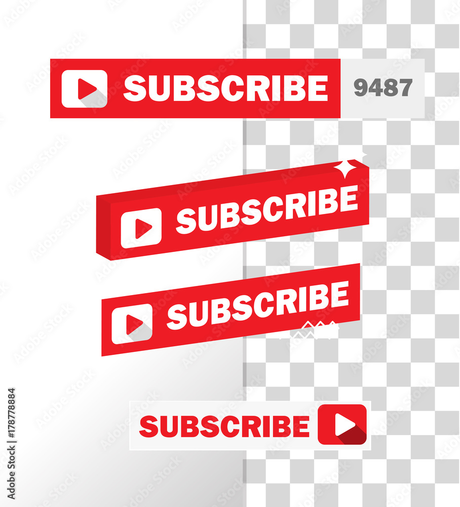 Subscribe Buttons Various Designs Subscribe Buttons Various Designs