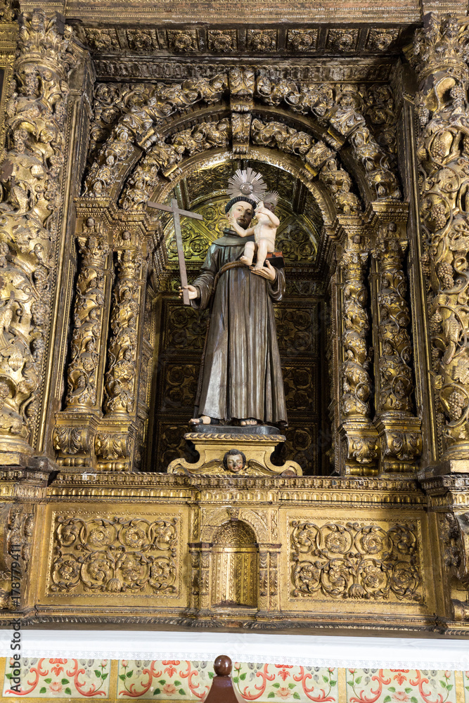The Cathedral of Our Lady of the Assumption interior in Funchal, Madeira island, Portugal