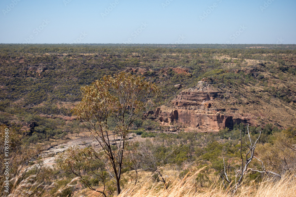 The spectacular monolith Pyramid at Porcupine Gorge in rural Queensland