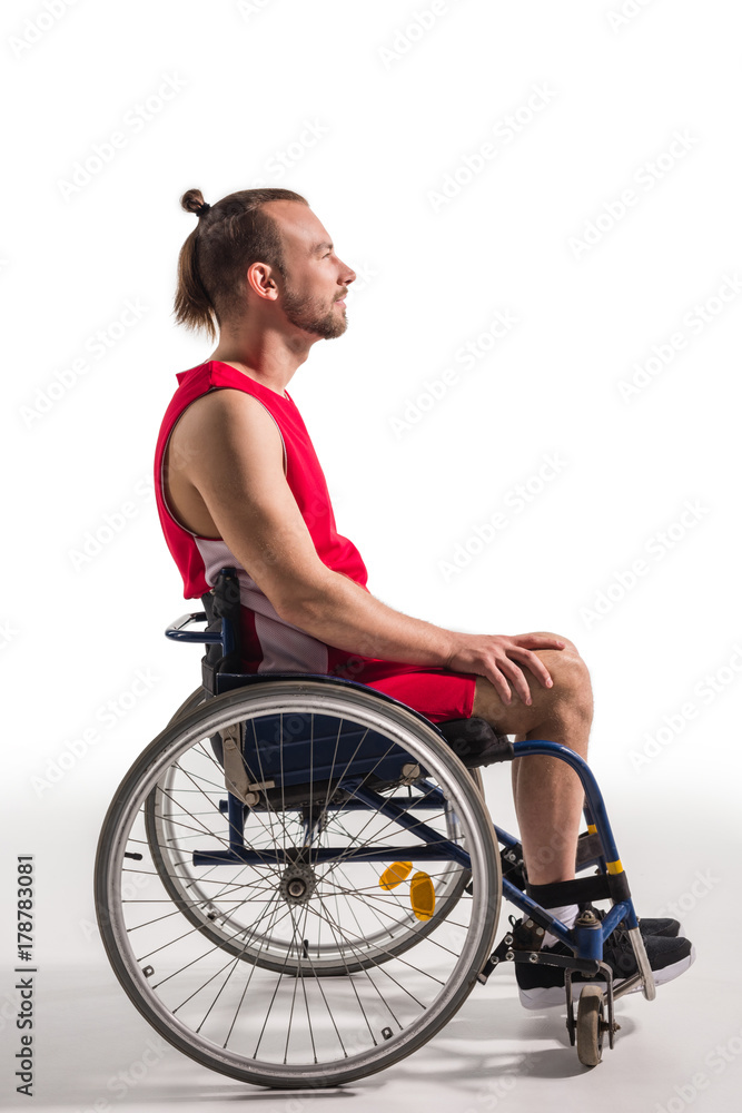 sportsman in wheelchair