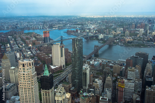 Aerial view of Manhattan skyline  New York City