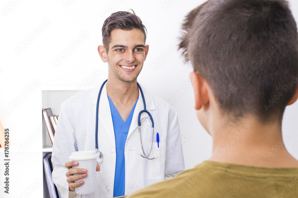 Fototapeta premium family doctor with patient in consultation
