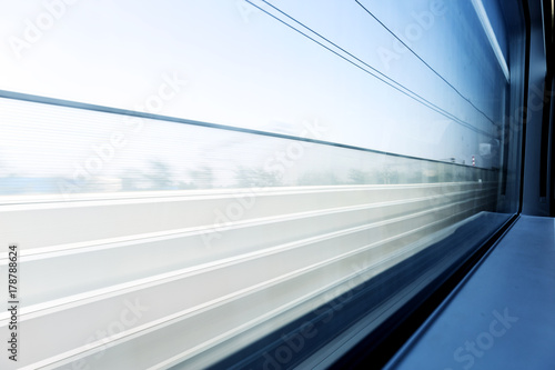 blur scene from speed train