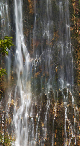 Waterfal Boka, Triglav National Park, Slovenia, detailed view