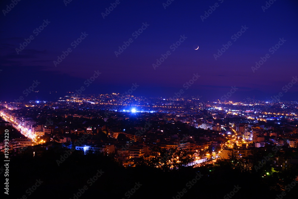 Athens city lights