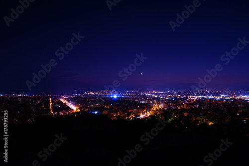 Obraz na płótnie Athens city lights w salonie