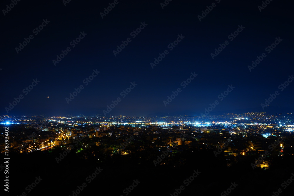 Athens city lights