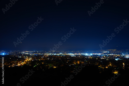 Obraz na płótnie Athens city lights w salonie
