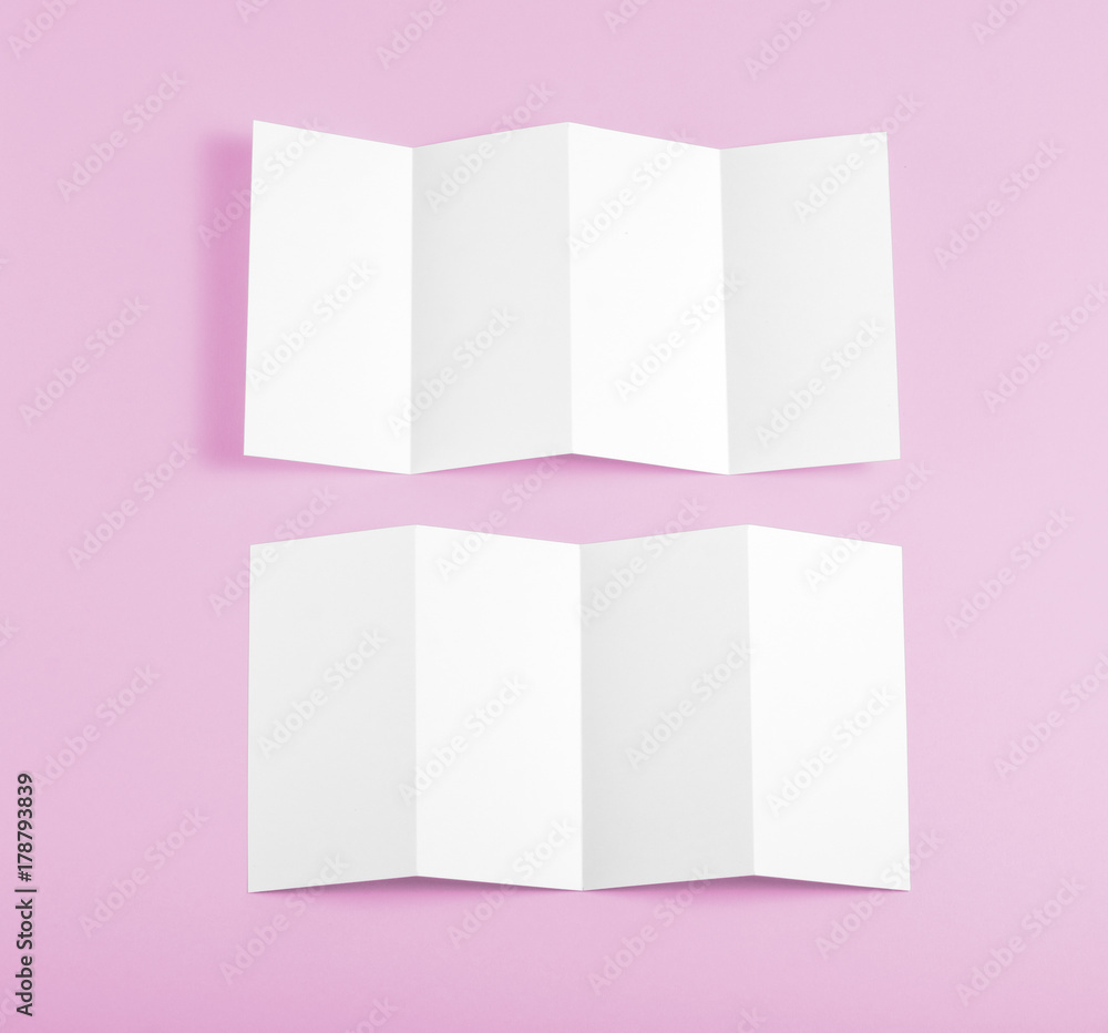 blank white folding paper flyer blank white folding paper flyer
