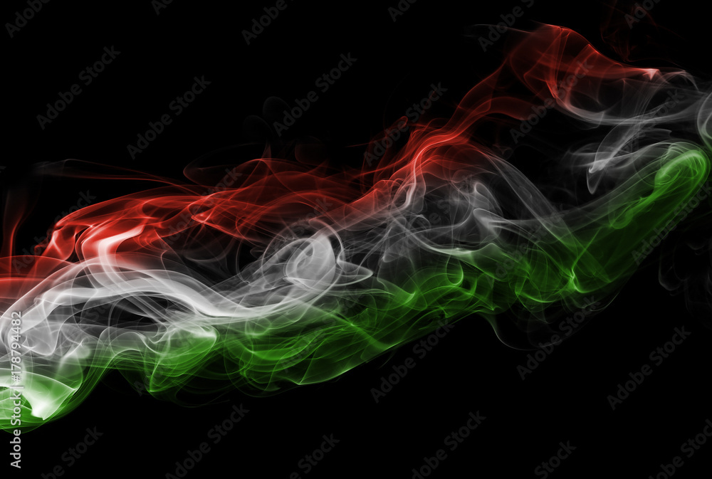 Fototapeta premium Hungary flag smoke
