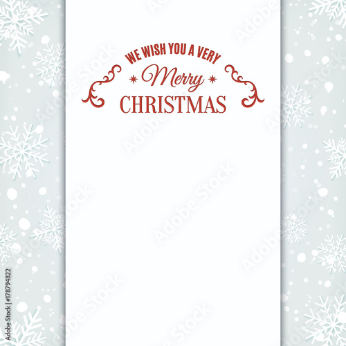 We wish you Merry Christmas greeting card template.